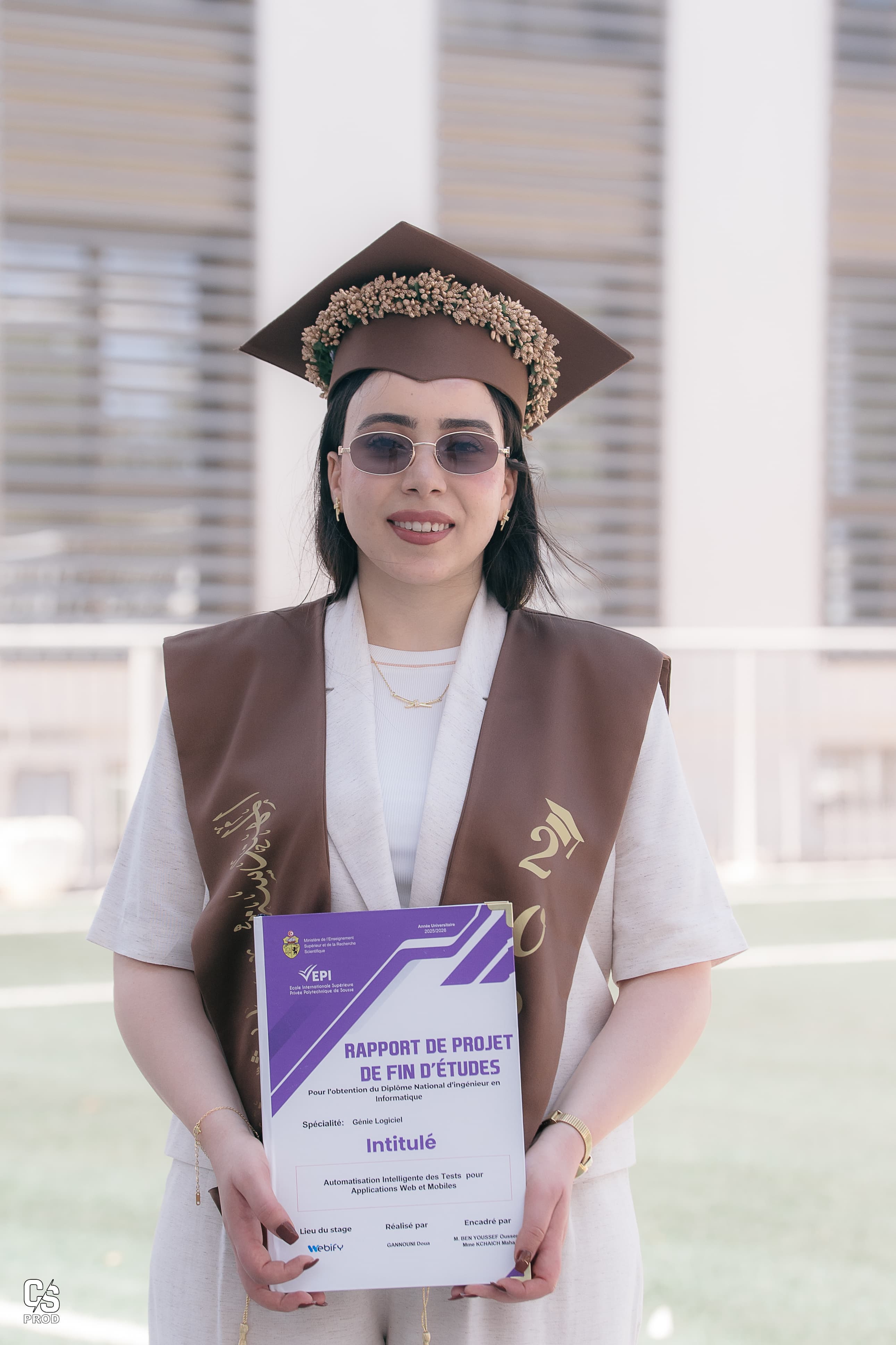 Doua Gannouni le jour de sa remise de diplôme
